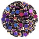 Czech 2-hole Cabochon beads 6mm Jet Full Sliperit